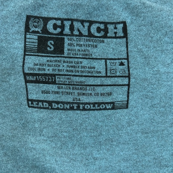 CINCH JEANS LOGO SHIRT SMALL - Picture 4 of 5